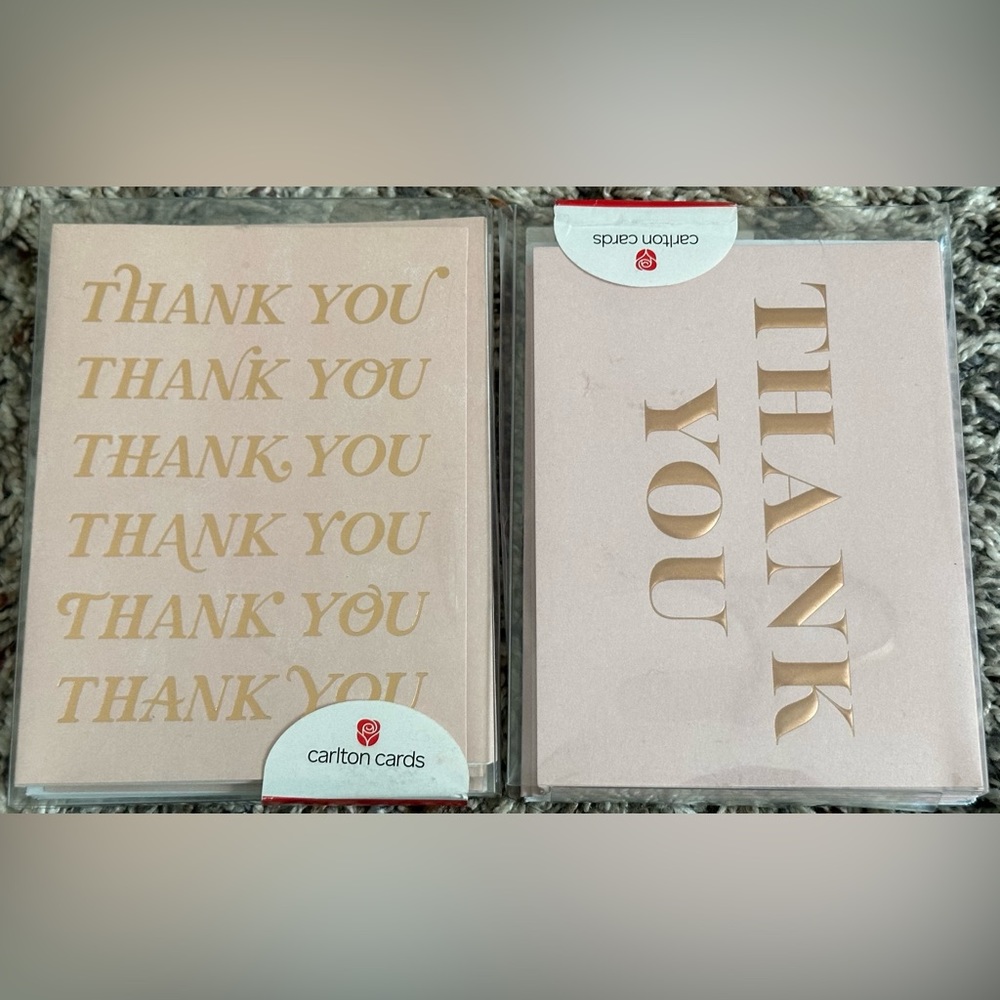 Carlton Blank Note Cards, Envelopes, Thank you Cards NIB